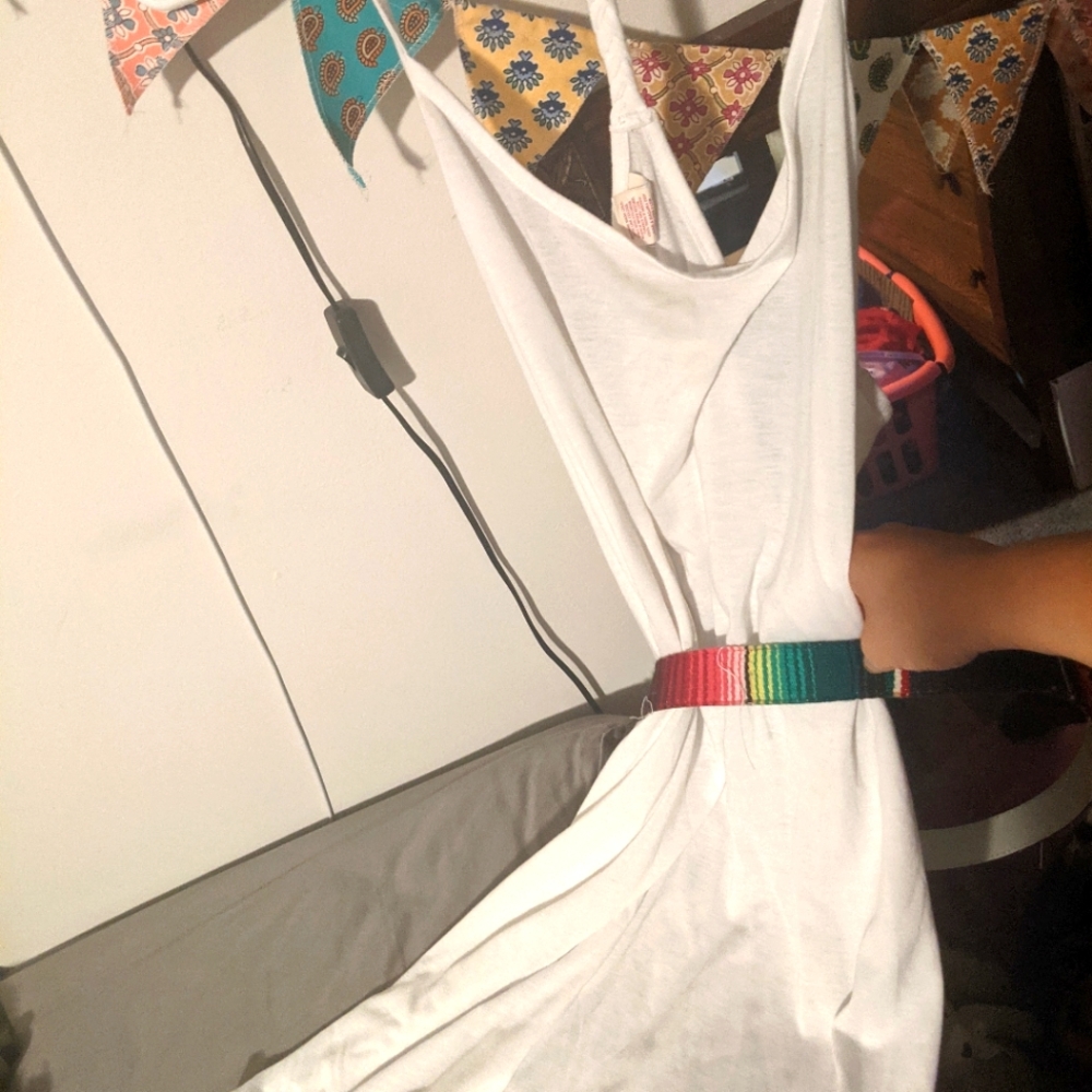 White tank top dress/swimsuit coverup